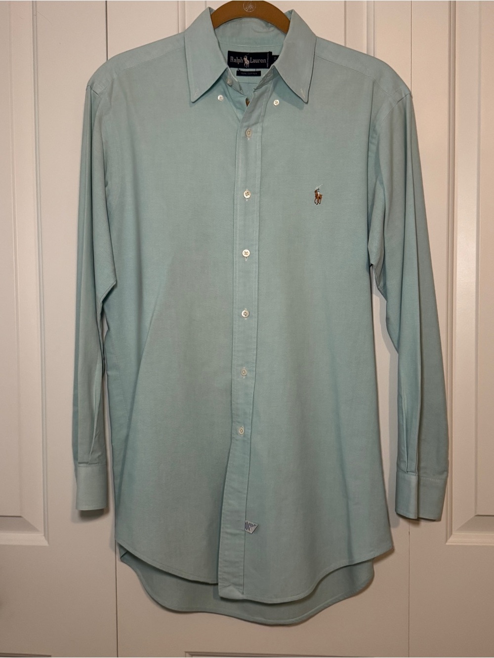 Polo Ralph Lauren Light Blue Button-Down Dress Shirt, Men’s, Medium